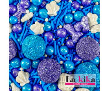 Sprinkles "Blue Sea" Azucren - Decoración Oceánica para Postres 90 g