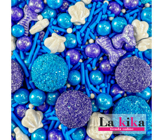 Sprinkles "Blue Sea" Azucren - Decoración Oceánica para Postres 90 g