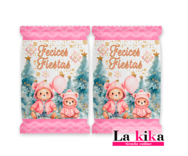 Gusanitos Personalizados - Feliz Navidad con Ositos Baby