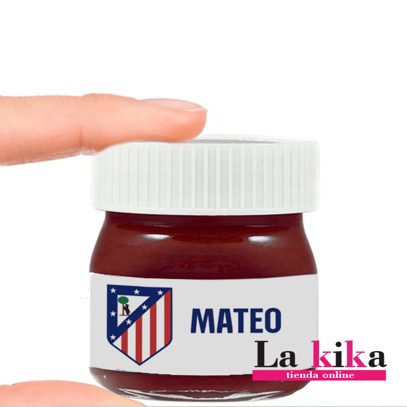 Mini Nutella Personalizada 25 g de Cumpleaños Atlético de Madrid