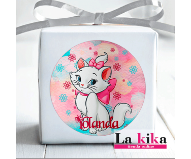 Pegatinas Decorativas La Gatita Marie Personalizadas | Lakika