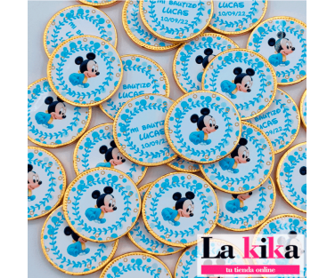 Monedas de Chocolate Personalizadas Mickey Mouse - Detalles Exclusivos