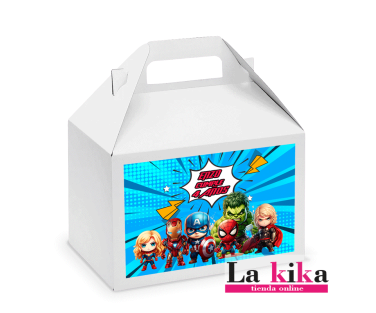 Caja para Chuches Personalizada Superhéroes - Detalle Único para Fiestas