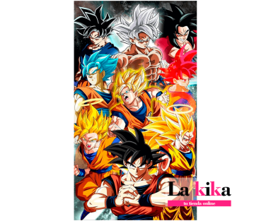 Papel de Azúcar Goku Todas Las Fases Decoración Comestible para Tartas-Lakika.es