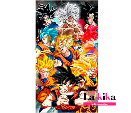 Papel de Azúcar Goku Todas Las Fases Decoración Comestible para Tartas-Lakika.es