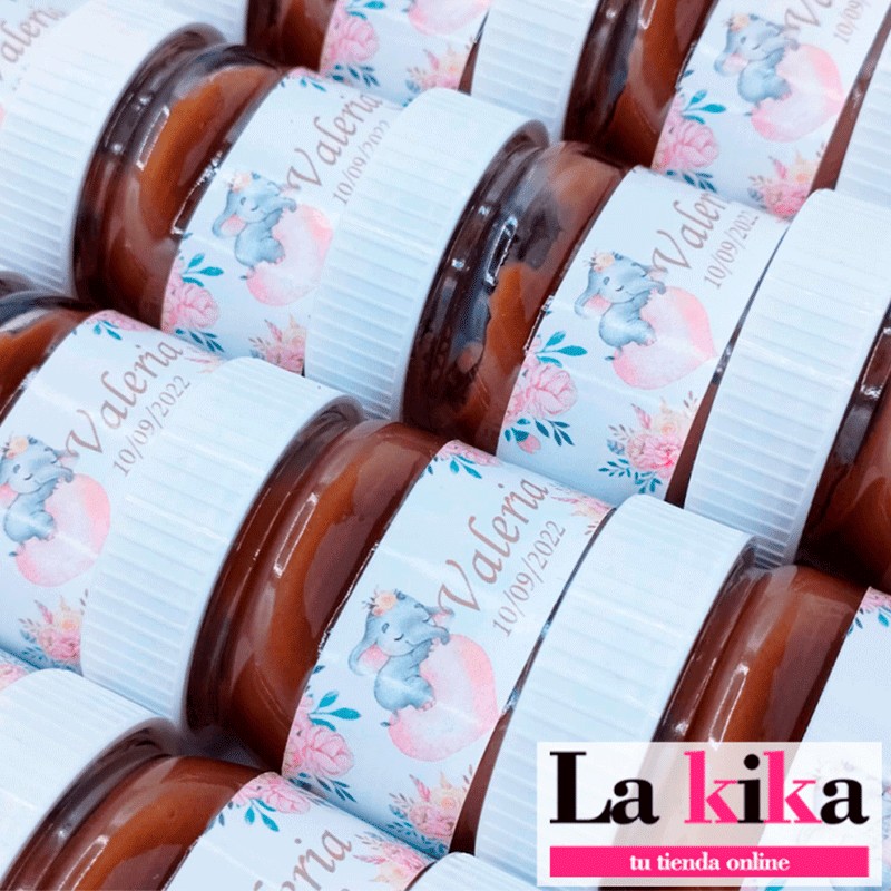 Mini Nutella Personalizada para Bautizo – Diseño Elefante Rosa (25g) Mini Nutella Personalizada para Bautizo – Diseño Elefante Rosa (25g)