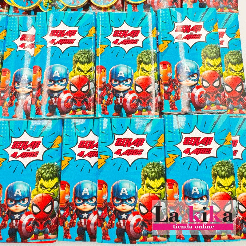 Chocolatinas Nestlé Personalizadas – Diseño Superhéroes (20g) Chocolatinas Nestlé Personalizadas – Diseño Superhéroes (20g)
