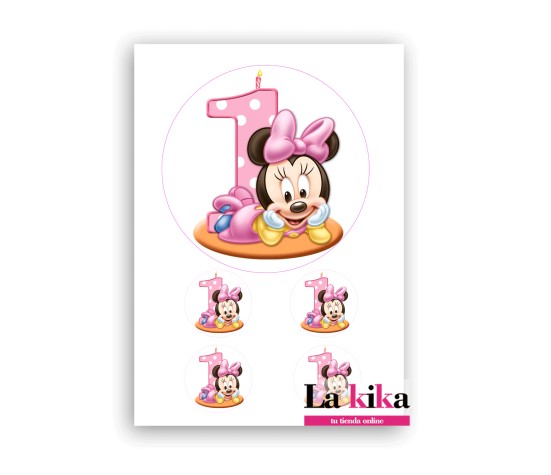 ✅ Papel de Azúcar Minnie Mouse | Decoración Comestible para Tartas | Envío 48-72h