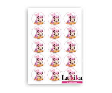 P✅ Papel de Azúcar Minnie Mouse | Decoración Comestible para Galletas | Envío 48-72h