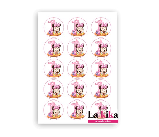 P✅ Papel de Azúcar Minnie Mouse | Decoración Comestible para Galletas | Envío 48-72h