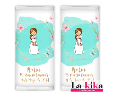 ✅ Chocolatina Nestlé Personalizada | Comunión Niña | Envío 48-72h