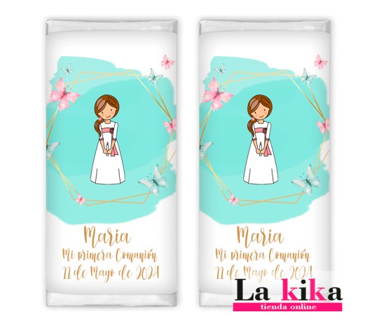 ✅ Chocolatina Nestlé Personalizada | Comunión Niña | Envío 48-72h