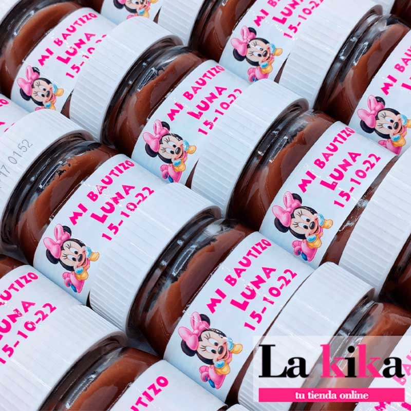 Mini Nutella Personalizada 25g – Diseño Minnie Mouse Bebé Mini Nutella Personalizada 25g – Diseño Minnie Mouse Bebé