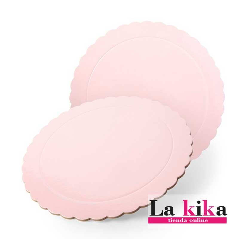 🎂 Base Redonda Rosa Bebé 30 CM – Soporte Elegante y Resistente para Tartas y Manualidades 💖
