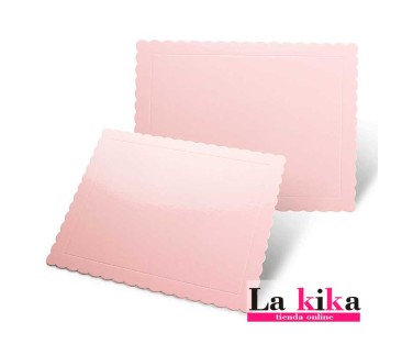 🍰 Bandeja Rectangular Extrafuerte 30x40 Rosa Bebé – Base Sólida y Elegante para Tartas 🎀✨