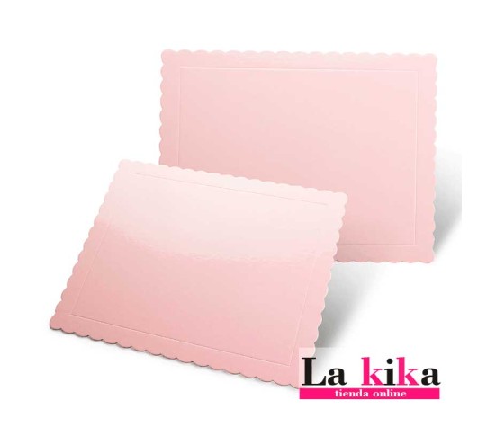 🍰 Bandeja Rectangular Extrafuerte 30x40 Rosa Bebé – Base Sólida y Elegante para Tartas 🎀✨