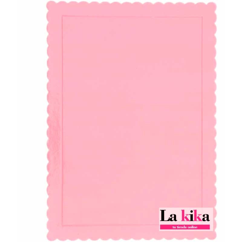 🎂 Bandeja Rectangular Extrafuerte 35x25 Rosa Bebé – Soporte Profesional y Elegante para Tartas 🎀✨