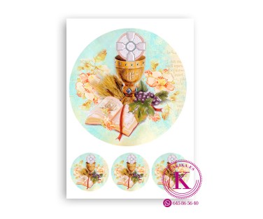 🕊️ Papel de Azúcar Comunión | Decoración para Tartas y Cupcakes | La Kika