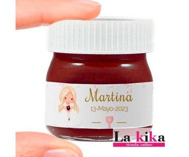 🍯 Mini Nutella Personalizada Comunión Martina | Detalle para Invitados | La Kika