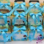 Caja Dorada con Lazo Azul para Comunión | Detalles Hechos a Mano