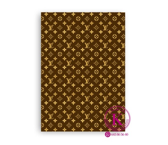 🎂 Papel de Azúcar Louis Vuitton – Decoración Elegante para Tartas Exclusivas ✨
