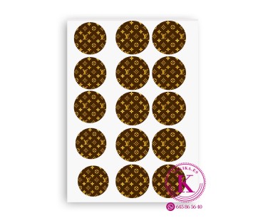 🍪 Papel de Azúcar Louis Vuitton para Galletas | 15 Círculos | La Kika