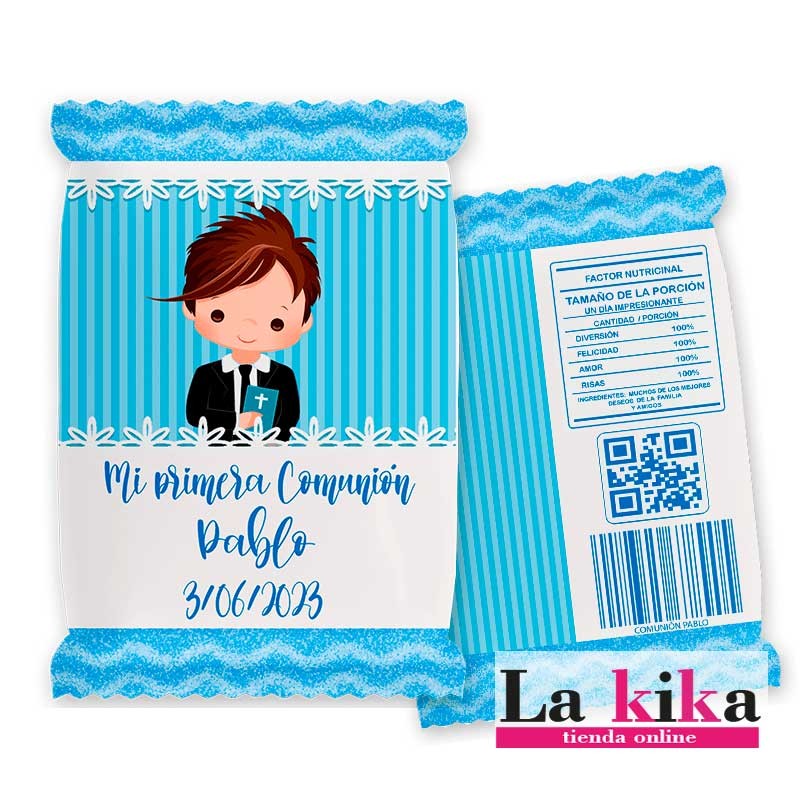🐛 Gusanitos Personalizados Azul para Comunión – Detalle Divertido para los Peques 🎉💙 🐛 Gusanitos Personalizados Azul para Comunión – Detalle Divertido para los Peques 🎉💙