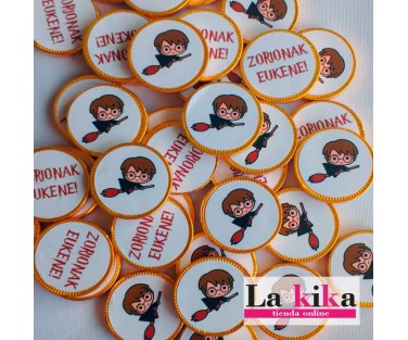 Monedas de Chocolate Personalizadas Harry Potter para Cumpleaños | La Kika