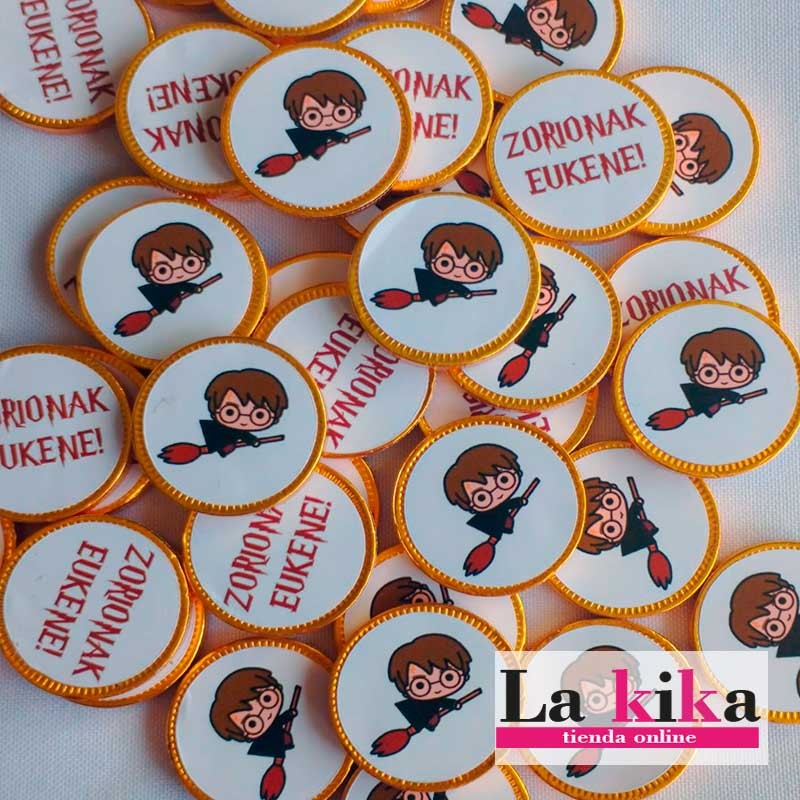 🎁 Monedas de Chocolate Personalizadas Harry Potter – Detalle Mágico para Cumpleaños ✨ 🎁 Monedas de Chocolate Personalizadas Harry Potter – Detalle Mágico para Cumpleaños ✨