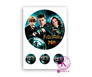 Papel de Azúcar Harry Potter para Tarta Sin Gluten | La Kika