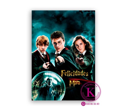 Papel de Azúcar Rectangular Harry Potter Sin Gluten 29x20 cm | La Kika