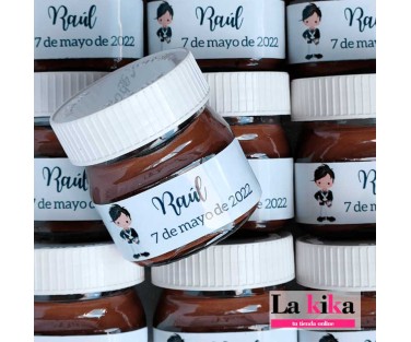Mini Nutella Comunión Modelo Javier | Personalizada para Invitados