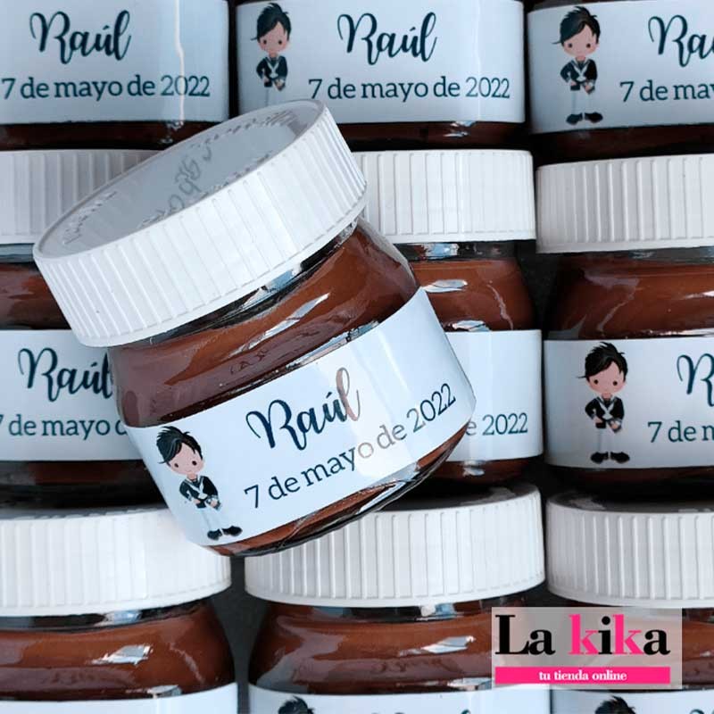 ✨ Mini Nutella Personalizada 25g Comunión Modelo Javier – Detalle Original para Invitados 🎁 ✨ Mini Nutella Personalizada 25g Comunión Modelo Javier – Detalle Original para Invitados 🎁