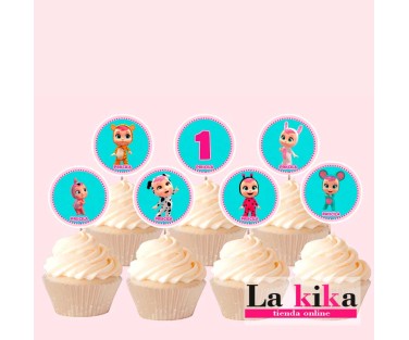 Topper Cupcakes Bebés Llorones Personalizados | Decoración Infantil