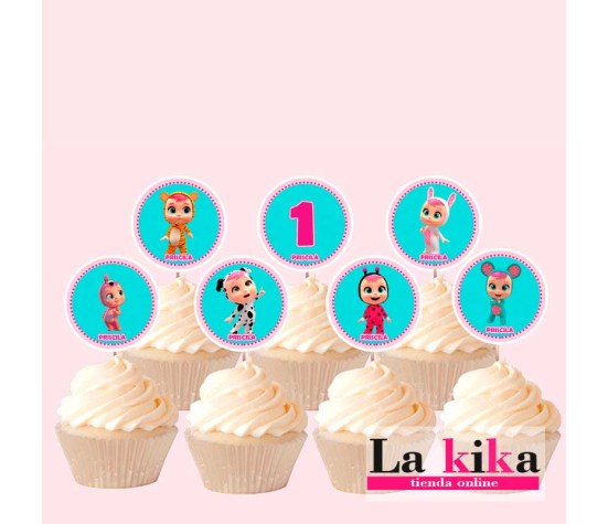 Topper Cupcakes Bebés Llorones Personalizados | Decoración Infantil