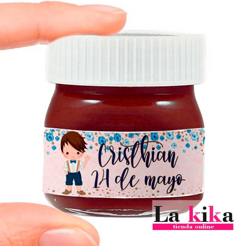 🍫 Mini Nutella Personalizada 25 Gr – Comunión Modelo Cristhian ⛪ 🍫 Mini Nutella Personalizada 25 Gr – Comunión Modelo Cristhian ⛪