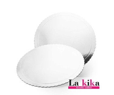 Base Redonda Plateada 25 cm | Soporte para Tartas y Manualidades