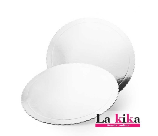 Base Redonda Plateada 25 cm | Soporte para Tartas y Manualidades