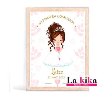 Lámina Personalizada Comunión modelo Jimena | Formato A4 | Papel Fotográfico