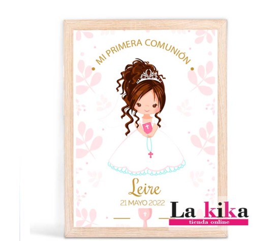 Lámina Personalizada Comunión modelo Jimena | Formato A4 | Papel Fotográfico