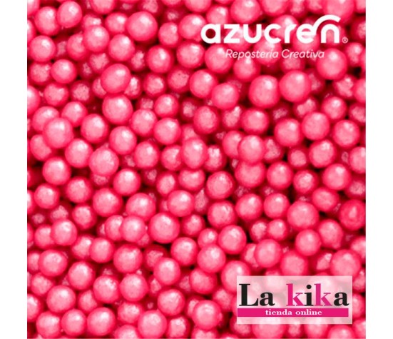 Perlas de Azúcar Rosa Fuerte 4 mm Azúcren – 90 g Decoración Dulce