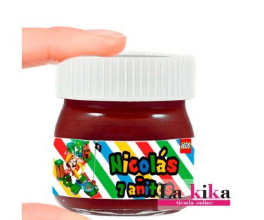 Mini Nutella Personalizada Super Mario Bros 25g | Detalles Invitados | Lakika