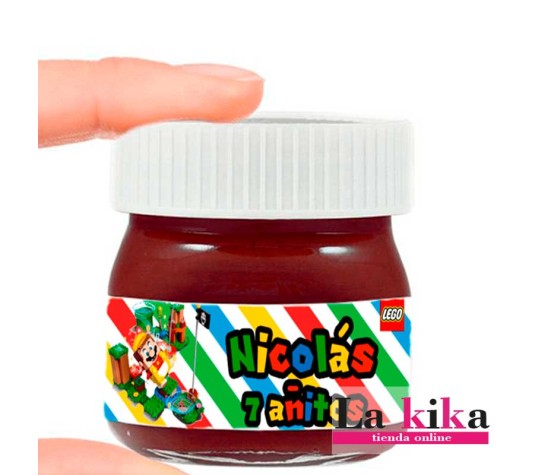 Mini Nutella Personalizada Super Mario Bros 25g | Detalles Invitados | Lakika
