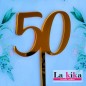 🎉 Cake Topper 50 Años de Amor – Bodas de Oro en Acrílico Espejo 🎂