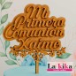 Cake Topper Comunión Personalizado MDF 12x19 cm Cake Topper Comunión Personalizado MDF 12x19 cm