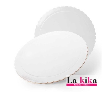 Base Redonda Blanca 25 cm para Tartas | Compra Online en La Kika