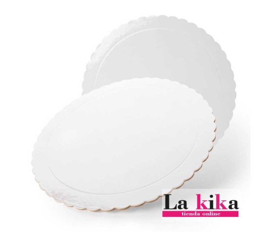 Base Redonda Blanca 25 cm para Tartas | Compra Online en La Kika