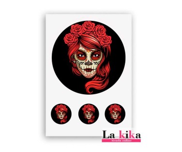 ✅ Papel de Azúcar Calavera Catrina | Sin Gluten | Decoración para Halloween y Día de los Muertos