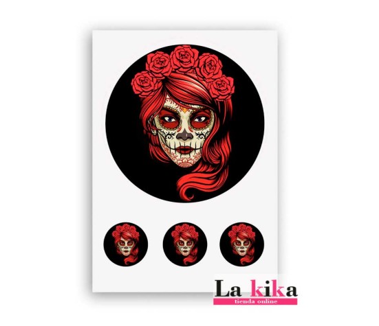 ✅ Papel de Azúcar Calavera Catrina | Sin Gluten | Decoración para Halloween y Día de los Muertos