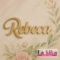 Nombre en Metacrilato Acrílico Dorado – 12x6 cm